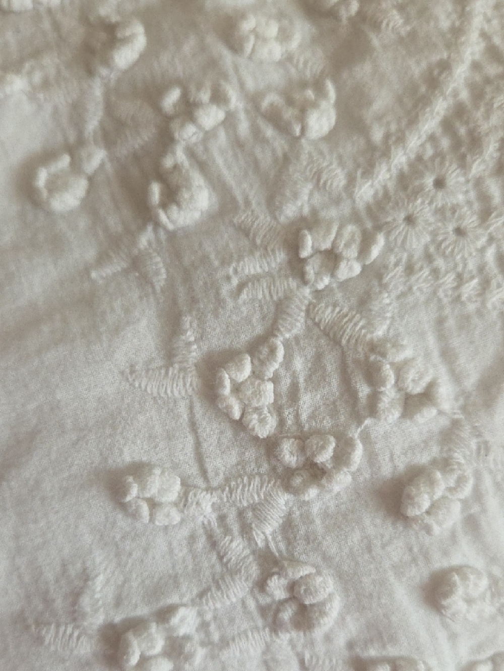 White Embroidered V-Neck Peasant Blouse - Picture 10 of 10